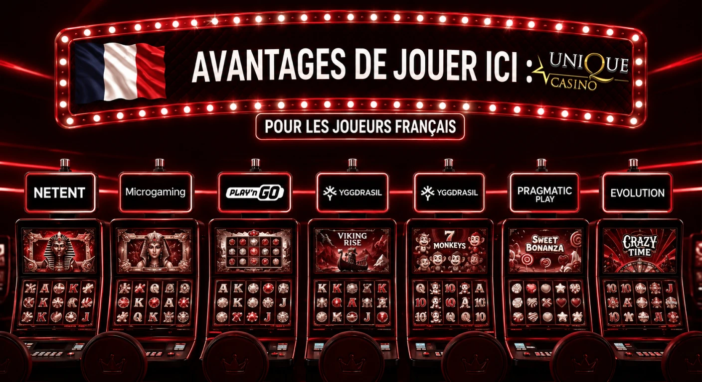 Unique Casino éditeurs jeux